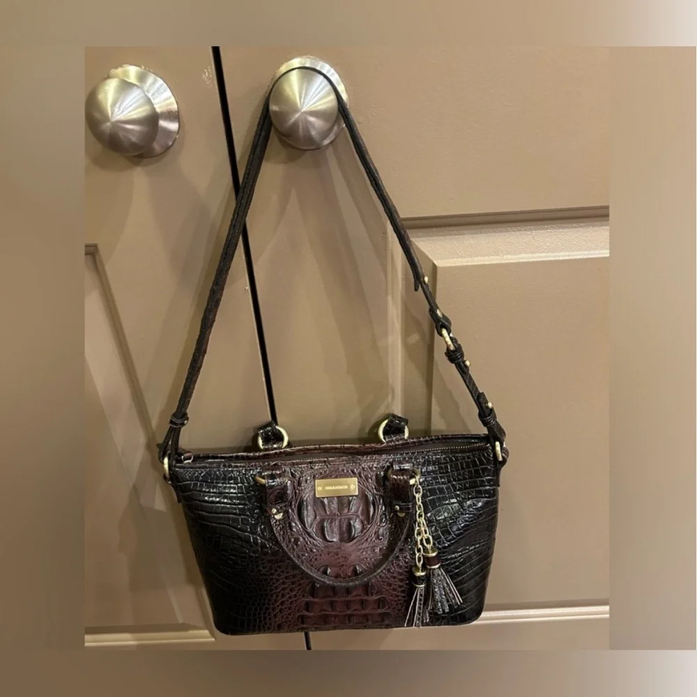 Brahmin Mini Asher Melbourne Embossed Leather Satchel - Picture 11 of 12